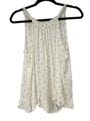 Maurices White Gray Stars 100% Rayon Tank Top