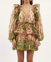 Ulla Johnson Adelaide Abstract Print Silk Dress