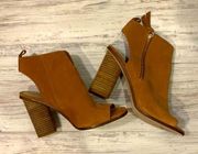 Gianni Bini open toe suede bootie size 8