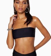 Ramy Brook Venice Bandeau Black Bikini Top NWT Size M