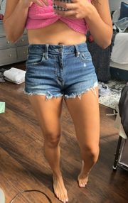 American Eagle High Rise Stretchy Jean cut off Shorts