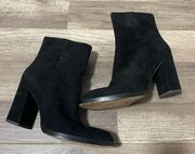 Alexander Wang Black Suede Block Heel Booties