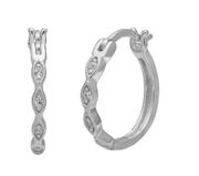 Primrose Mini Hoop Sterling Silver and beaded Pave Earrings NWT  Great Gift