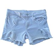 Banana Republic Cream Distressed Stretch Jean Shorts Size 4/27