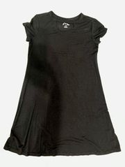 Black Cotton T-Shirt Dress