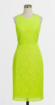 J. Crew Petite neon lace shift dre