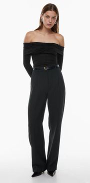 NWT:  The Effortless Pant- size 10 High Waist wide leg trousers in black