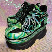 Club Exx Radioactive Transformed By Beat Butterfly Sneakers Dolls Kill Rave EDC