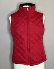 FREE Country Reversible Quilted & Microfleece Zip Front Vest Red Black