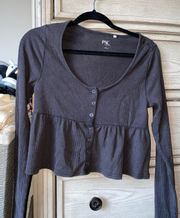 Pac sun Black Peplum Shirt