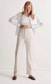 Madewell The Perfect Vintage Straight Pant in Faux Leather—Size 26