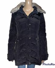 Laundry down filled genuine fur collar coat