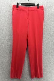 LOFT Ann Taylor Dress Pants Size 6 Zoe Solid Coral Crease Slash Pockets
