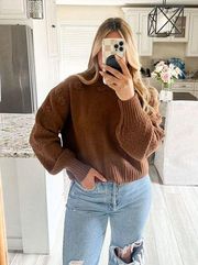 Jessica Simpson XL Brown Drop Shoulder Pullover Sweater Women's