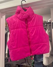 Pink  puffer Vest