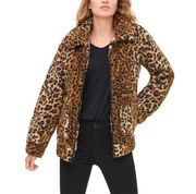 Levi's® bold leopard print sherpa  bomber jacket size M