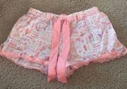 Victoria's Secret Pink and white graphic pajama shorts never worn