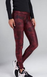 Red Camo Stripe High Rise Leggings