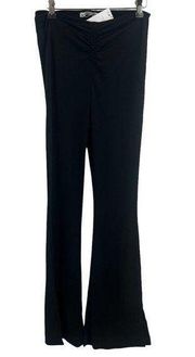 Bershka Black Pull On Stretch Pant Flared Leg Medium New