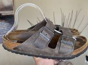 Birkenstock Arizona Brown leather Oiled Leather Sandals ladies 10 mens 8