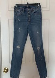 Aeropostale Super High Rise Distressed Jeans