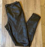 A New Day Women’s Black‎ Faux Leather Leggings Size Small