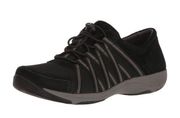 Dansko Sneakers Honor Comfort Shoe Black Gray Suede 37 6.5-7 Nursing Work Walk