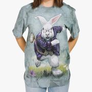 White Rabbit Adult TShirt Bunny Hare Alice in Wonderland Fantasy Easter Unisex M