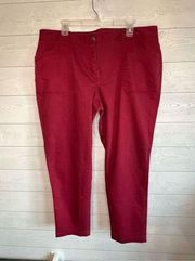 Women’s Van Heusen maroon Stretch Extensible ankle pants Size 18R