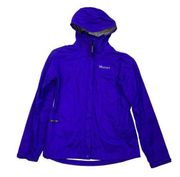 Marmot Lightweight Rain Jacket Womens Size Small Purple Outdoor Zip Pockets