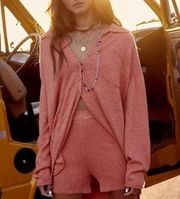 Free People NWT  Beach Zuma Sweater in Coral Size M