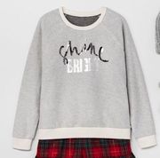 Xhilaration Gray Shine Bright Sleep Sweatshirt