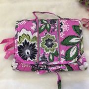 Vera Bradley Pink Floral Cosmetic Travel Bag