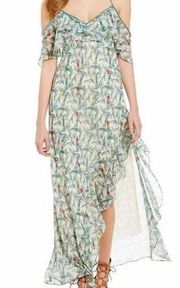 Chelsea & Violet Tropical Parrot Print Dress With Slit