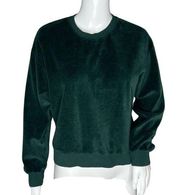 Marine Layer Shirt Womens Small Green Pine Needle Moonlight Velour Sweatshirt