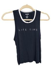 Splits59 Life Time Graphic Workout Tank Top | Navy/White | XS