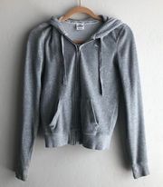 PINK - Victoria's Secret PINK grey zip up jacket with rhinestone back