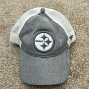 Fanatics Women's Adjustable All Gray Pittsburgh Steelers NFL Mesh Hat