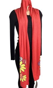 New.  red daisy scarf.  Retails $98