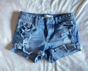 Light Wash Jean Shorts