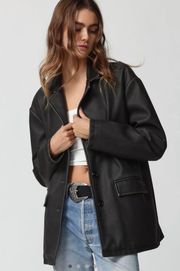 Vintage Leather Blazer Jacket