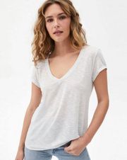 💕MICHAEL STARS💕 Allison V-neck T-shirt ~ White One Size NWOT