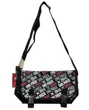 One Piece x Hello Kitty 2011 Black Patent Messenger Bag New Flaws