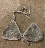 Silver Sparkle Bra/top