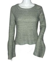 Jack By BB Dakota Women’s Deja Vu Bell Sleeve Sweater Marled Gray Size Medium