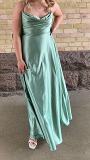 Silk Green Prom Dress