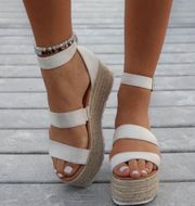 Nude Espadrille Platform Sandals