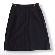 Diane Von Furstenburg SZ 4 black straight skirt