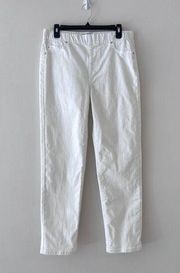 Liverpool Los Angeles Women's White Pull-On Skinny Jeans Elastic Waistband 8/29