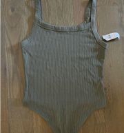 American Eagle Olive Bodysuit Sz Large